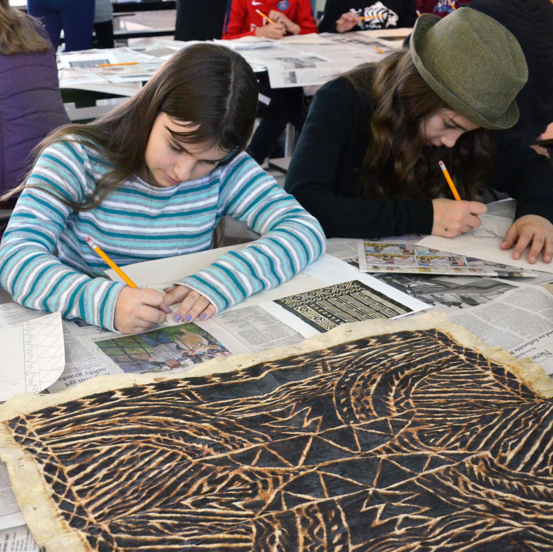 Africa Day mud cloth paintings